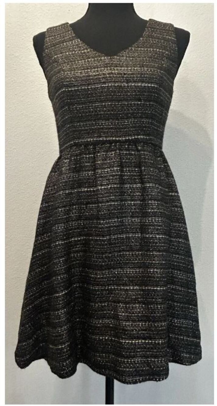 Anthropologie Moulinette Soeurs Glissade Metallic Tweed Dress Petite 0P